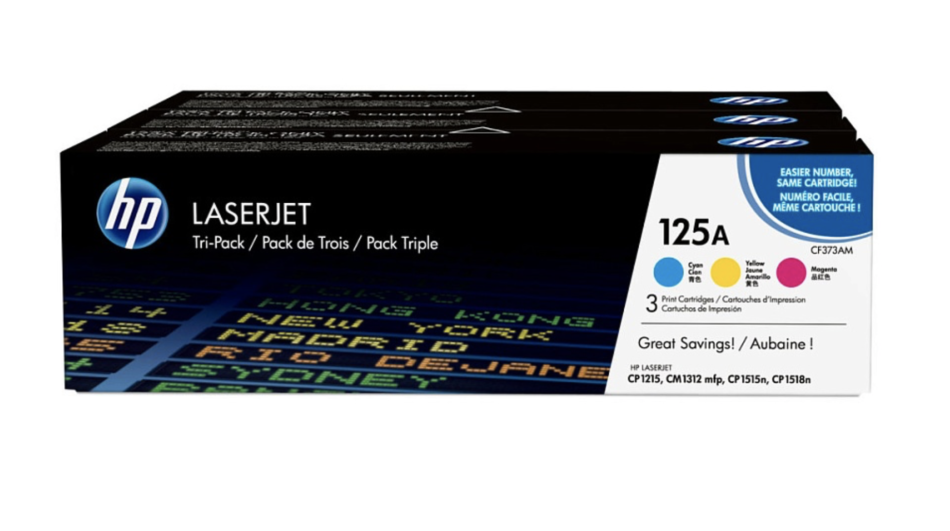 Printermayin Compatible HP CB541A/CE321A Cyan Toner Cartridge
