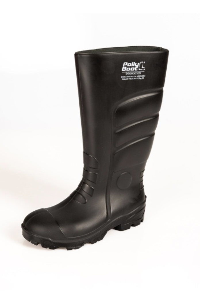 Pollyboot Polyu — Black Rubber Boots