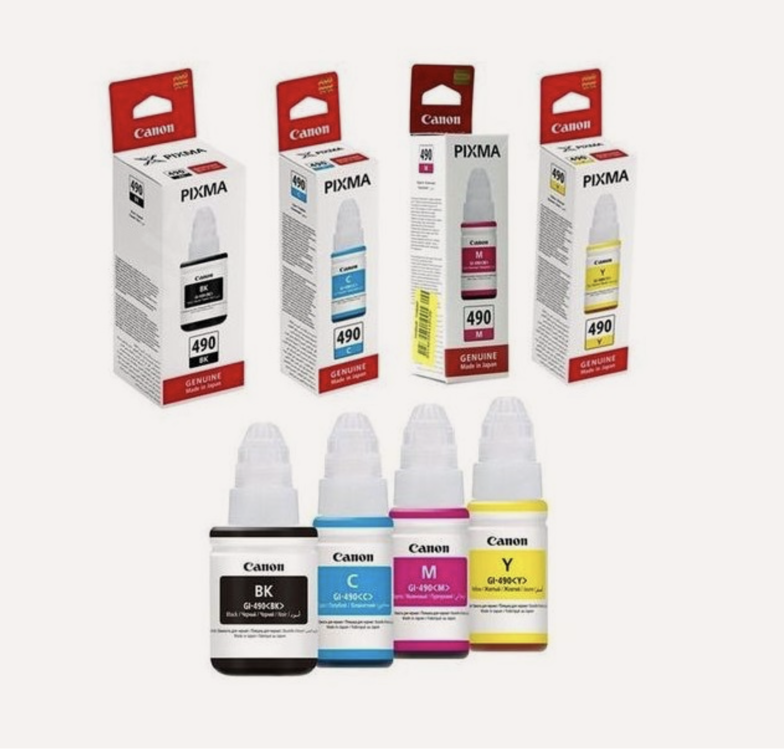 Canon GI-40 Original Ink Bottle Set (BK, C, M, Y)
